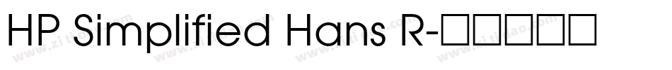 HP Simplified Hans R字体转换